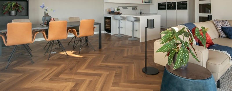 Herringbone vinyl flooring mFLOR